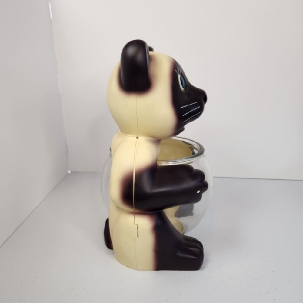 Aquanimal Vintage Fantasy Cat Fish Bowl Aquarium Siamese Cats Kitsch Unique 90s - Picture 7 of 11